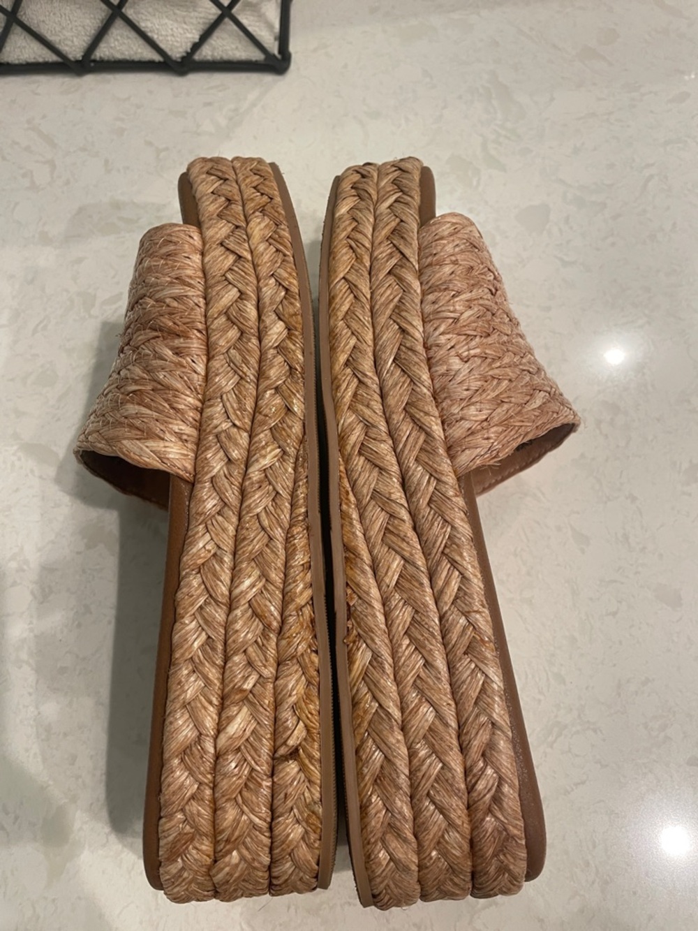 American Eagle Outfitters Brown Braided Slide Sandals - Picture 7 of 9